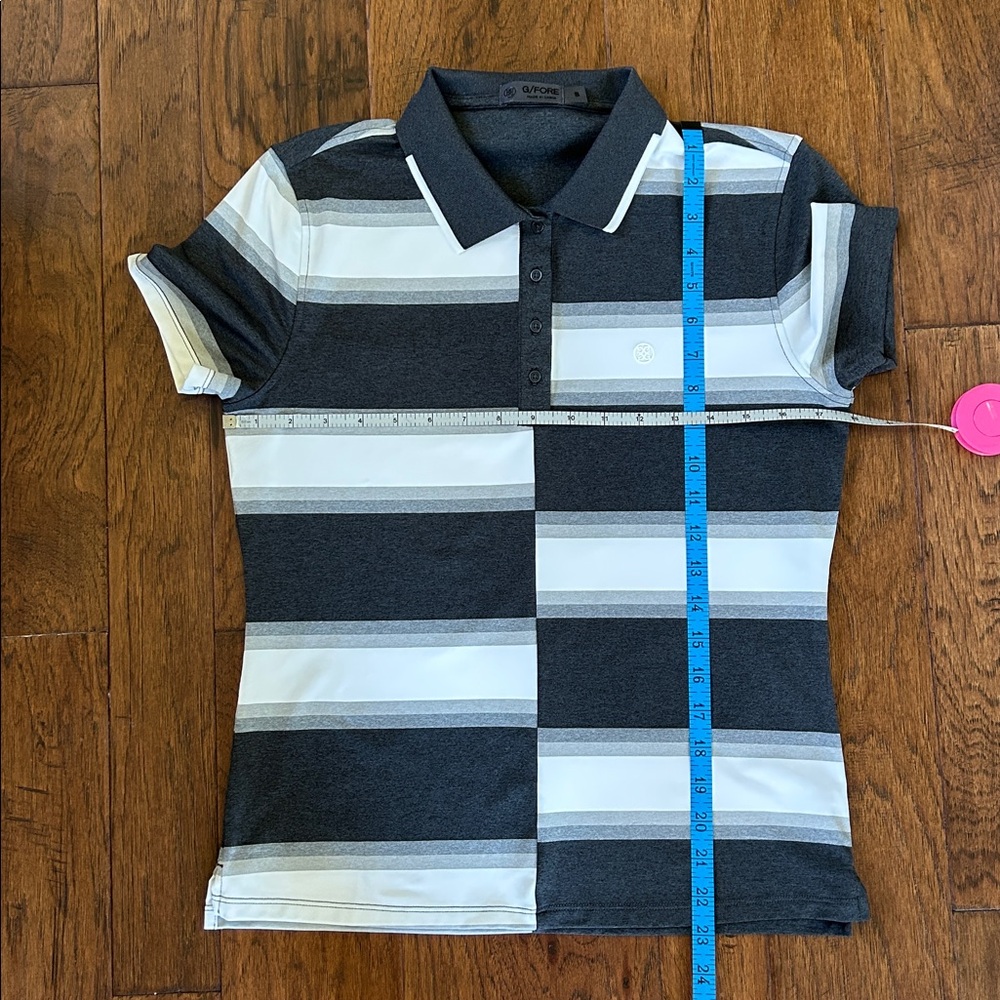 G/FORE Women’s Offset Gradient Stripe Tech Polo NWOT Size Small - Picture 14 of 14